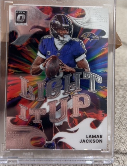 2025 Panini Donruss Optic #14 Lamar Jackson Light It Up — front
