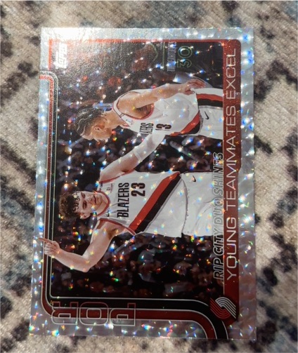 2025-26 Topps #289 Rip City Duo Shines: Young Teammates Excel — front