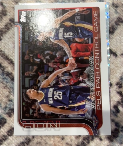 2025-26 Topps #299 Won't Bow Down: Pels Pair Control Game — front