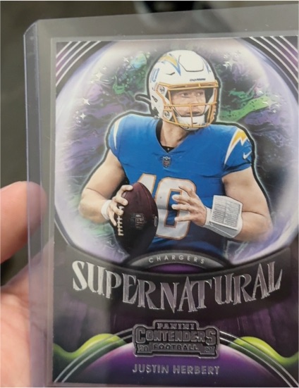 2021 Panini Contenders Supernatural #SN-JHE Justin Herbert — front