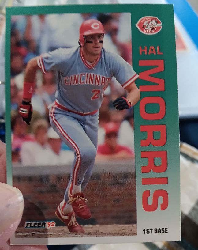 1992 Fleer #412 Hal Morris — front