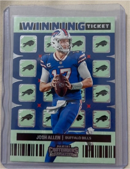 2022 Panini Contenders #WT-JAL Josh Allen Winning Ticket — front