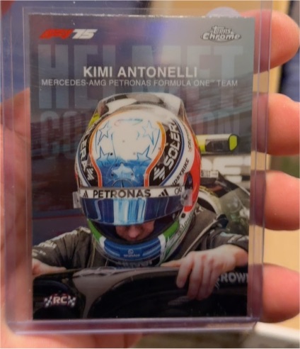 2025 Topps Chrome Formula 1 #HC-1 Kimi Antonelli Helmet Collection Rookie RC — front