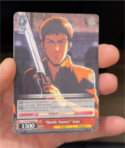 2015 Weiss Schwarz Attack on Titan #S35-E059 "Battle Stance" Jean — front