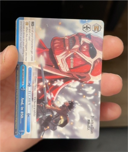 2023 Weiss Schwarz SX04-003 Eren Titan Declaration of War — front