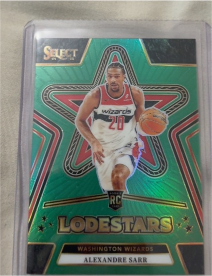 2024-25 Panini Select #3 Alexandre Sarr Lodestars Green Prizm — front