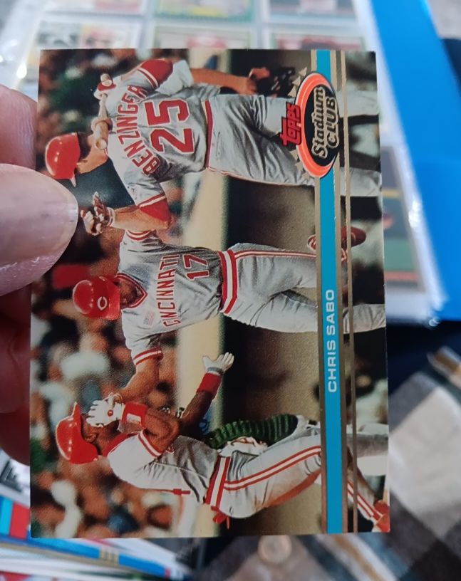 1991 Topps Stadium Club #165 Chris Sabo — front