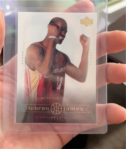 2003 Upper Deck #19 LeBron James Time to Take Control — front