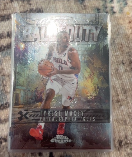 2025-26 Topps Chrome Basketball Ball of Duty #BD-10 Tyrese Maxey — front