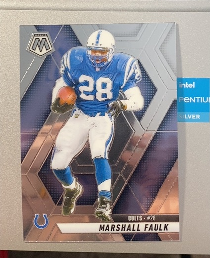 2020 Panini Mosaic #28 Marshall Faulk — front