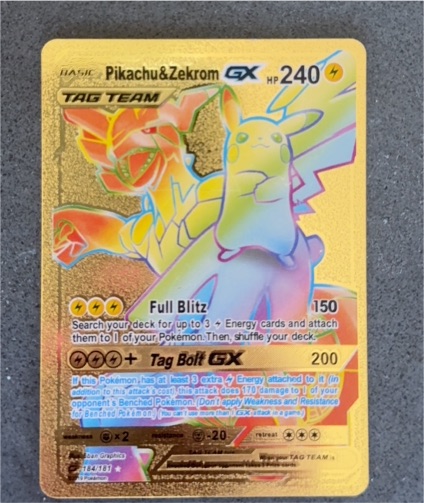 2017 Pokémon Sun & Moon Team Up #184 Pikachu & Zekrom GX — front