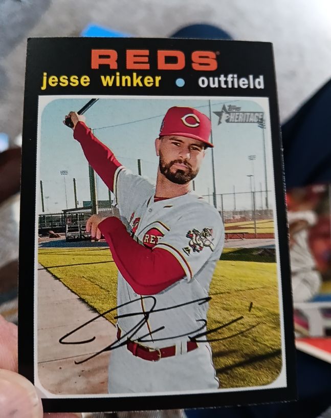 2020 Topps Heritage #3 Jesse Winker — front