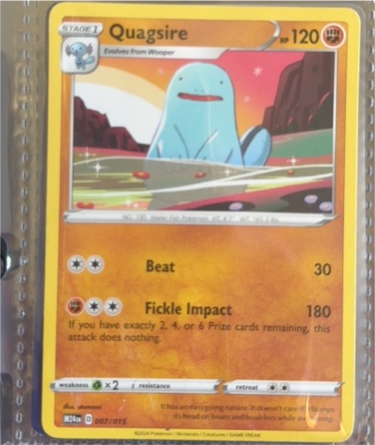 2025 McDonald's Pokémon Dragon Discovery #007 Quagsire — front