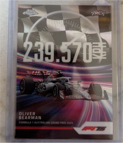 2025 Topps Chrome Formula 1 #TS-7 Oliver Bearman — front