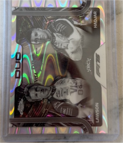 2025 Topps Chrome F1 Duo #Duo Logan Sargeant & Ayumu Iwasa — front