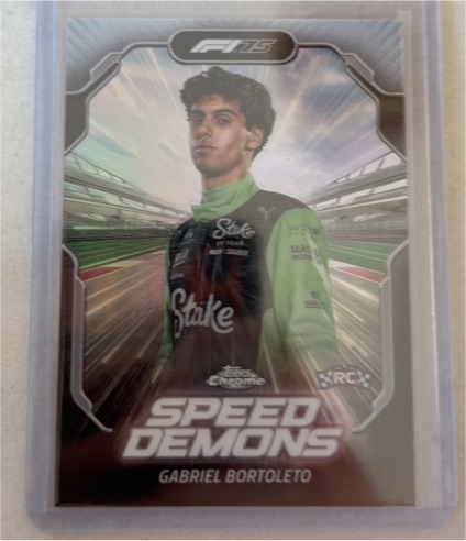 2025 Topps Chrome Formula 1 #SD-10 Gabriel Bortoleto Speed Demons — front