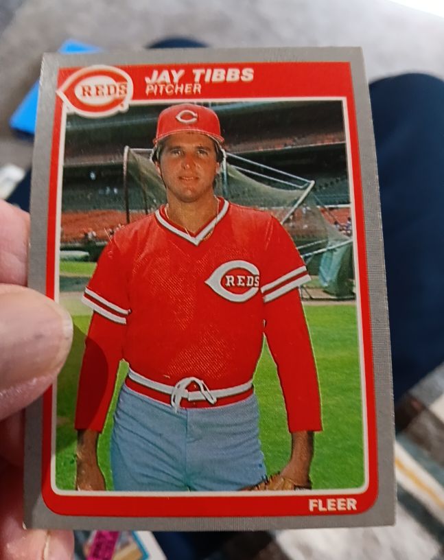 1985 Fleer #553 Jay Tibbs — front
