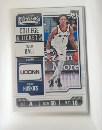2024-25 Panini NIL Contenders College Ticket #16 Solo Ball — front