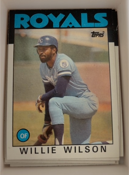 1986 Topps #25 Willie Wilson — front