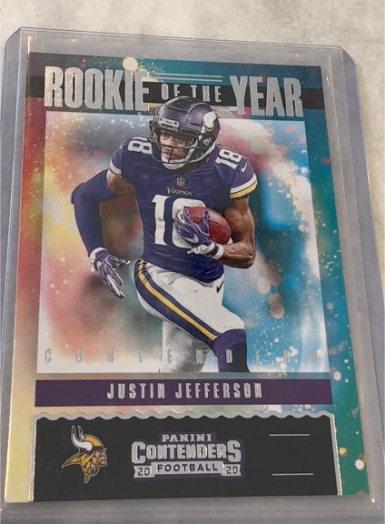2020 Panini Contenders Rookie of the Year #RY-JUJ Justin Jefferson — front