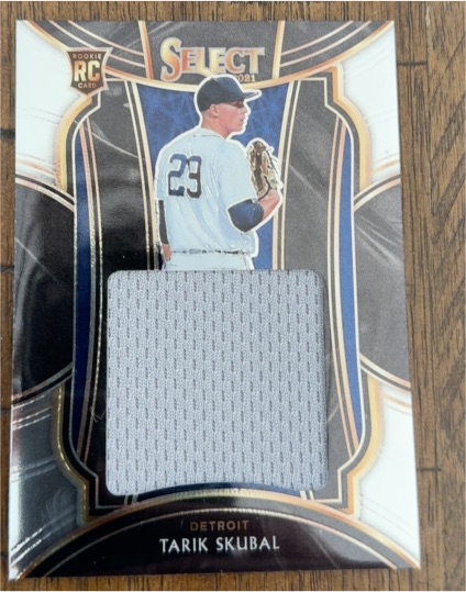 2021 Panini Select Rookie Jumbo Swatch #RJS-TA Tarik Skubal — front