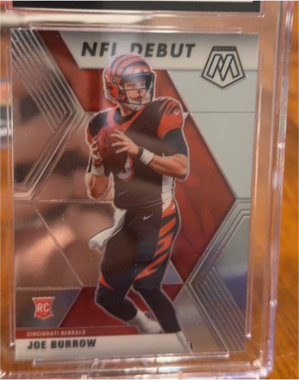 2020 Panini Mosaic #261 Joe Burrow NFL Debut Rookie Card — front