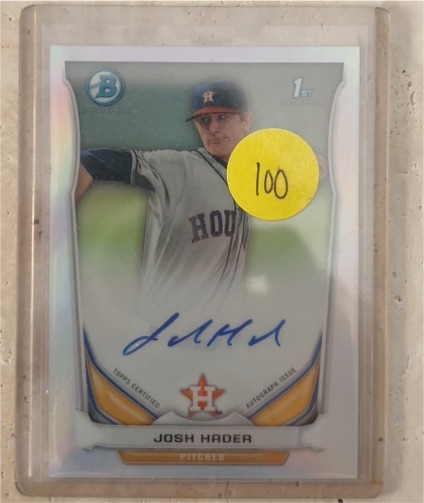 2014 Bowman Chrome #BCAP-JHA Josh Hader — front
