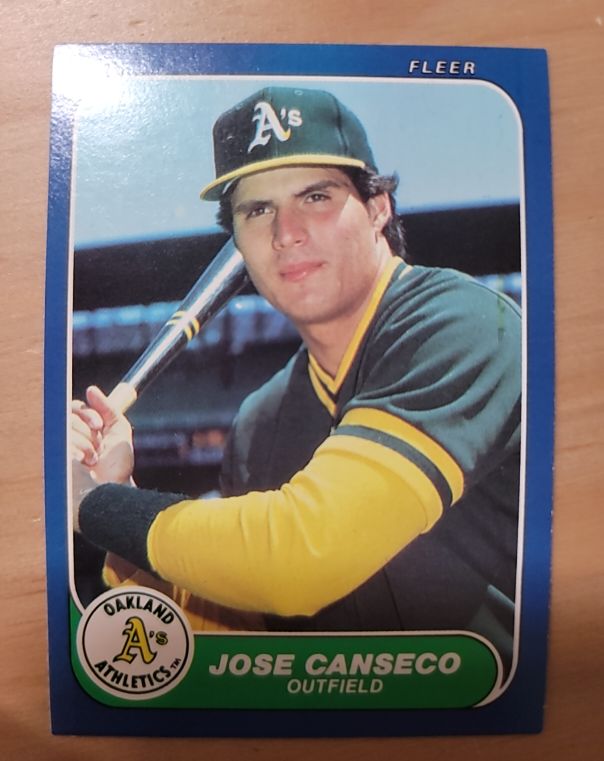 1986 Fleer Update #U-20 Jose Canseco — front