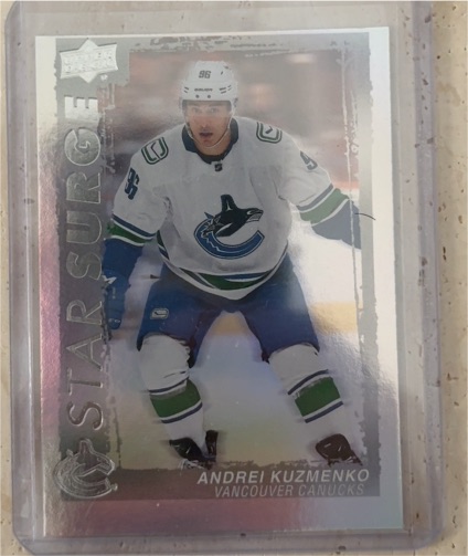 2023-24 Upper Deck Series 1 Star Surge #SS-18 Andrei Kuzmenko — front