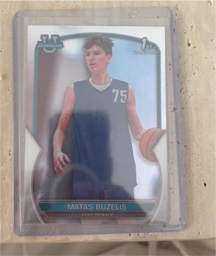 2022 Bowman University Chrome #84 Matas Buzelis — front