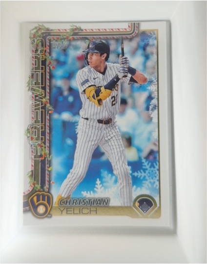 2025 Topps Holiday #H25 Christian Yelich — front