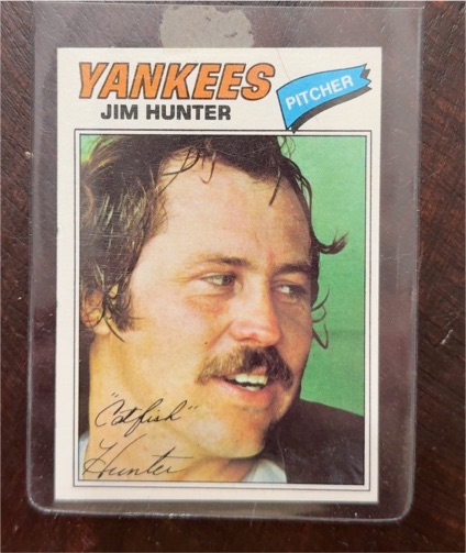 1977 Burger King #4 Jim Catfish Hunter New York Yankees — front