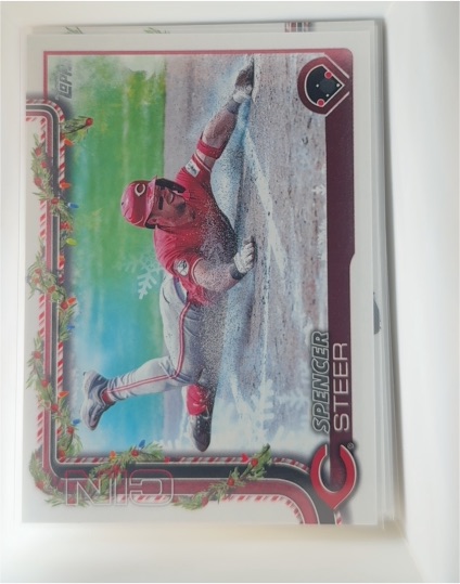 2025 Topps Holiday #H192 Spencer Steer — front