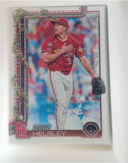 2025 Topps Holiday #H178 Ryan Helsley — front