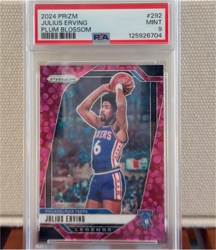 2024 Panini Prizm #292 Julius Erving Plum Blossom — front