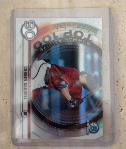 2020 Bowman Chrome #BTP-90 Corbin Carroll — front