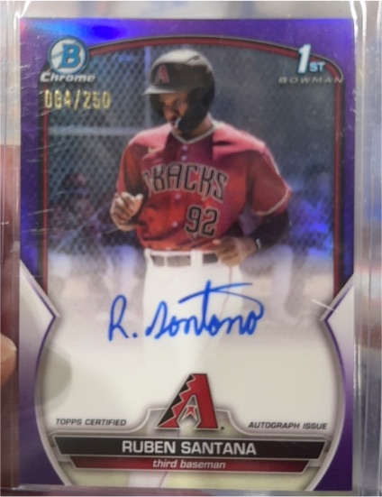 2023 Bowman Chrome #CPA-RSA Ruben Santana — front
