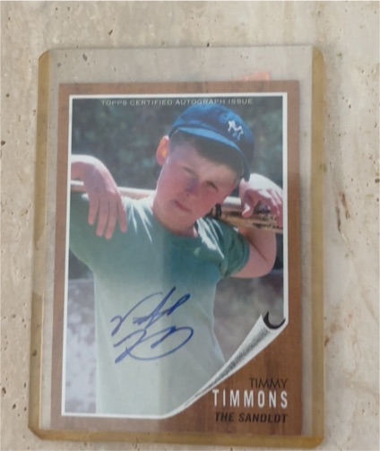2018 Topps Archives The Sandlot #SLA-TIM Timmy Timmons — front