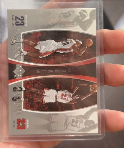 2005 Upper Deck #LJMJ1 LeBron James Michael Jordan — front