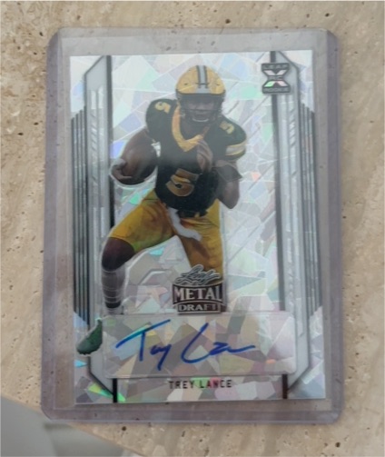 2021 Leaf Metal Draft Trey Lance — front