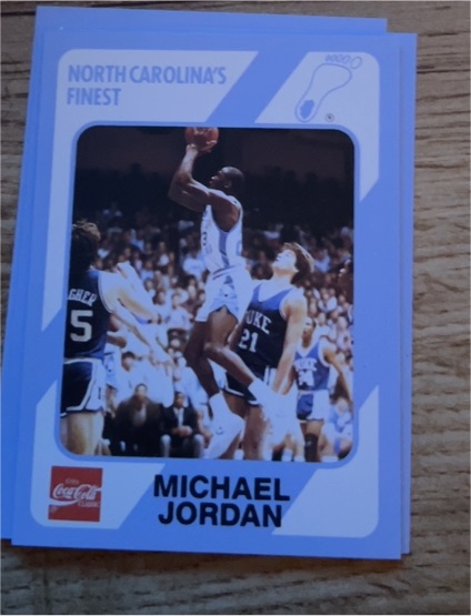 1989 Collegiate Collection/Coca-Cola North Carolina's Finest #18 Michael Jordan — front