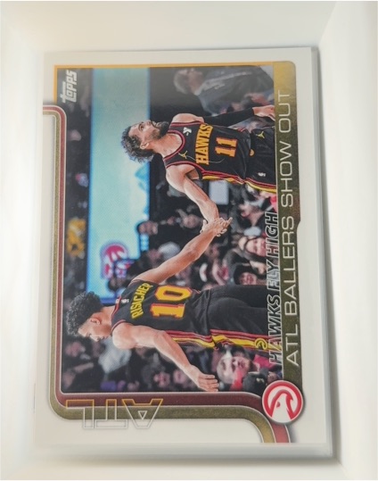 2025-26 Topps #282 Hawks Fly High: ATL Ballers Show Out — front