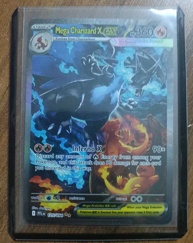 2025 Pokemon Mega Charizard X ex #125/094 — front