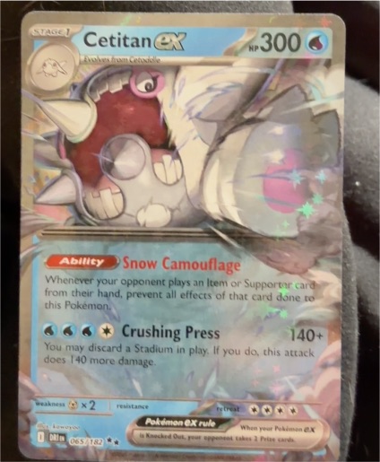 2025 Pokemon SV10: Destined Rivals #065/182 Cetitan ex — front