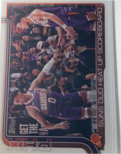 2025-26 Topps #294 Heat Check! Suns Duo Heat Up Scoreboard — front