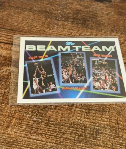 1993 Topps Beam Team #1 Reggie Miller/Charles Barkley/Clyde Drexler — front