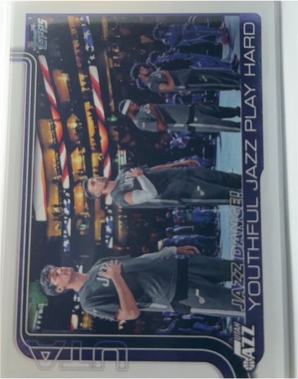 2025-26 Topps #290 Jazz Dance!: Youthful Jazz Play Hard — front
