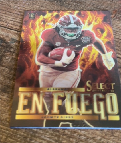 2023 Panini Select Draft Picks En Fuego #EF-JG Jahmyr Gibbs — front