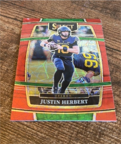 2022 Panini Select Draft Picks #38 Justin Herbert — front
