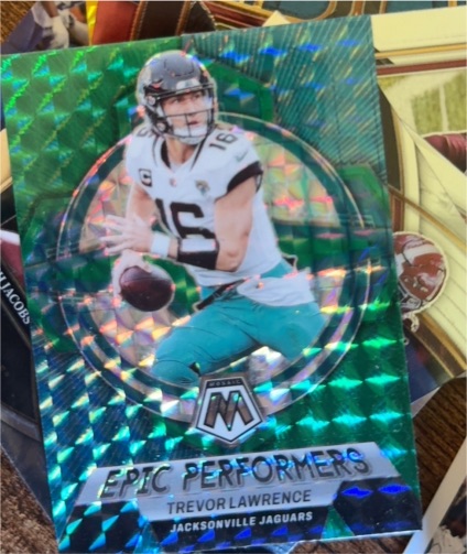 2023 Panini Mosaic Epic Performers Mosaic Green #EP-TL Trevor Lawrence — front